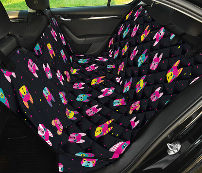 Colorful French Bulldog Print Pet Car Back Seat Cover