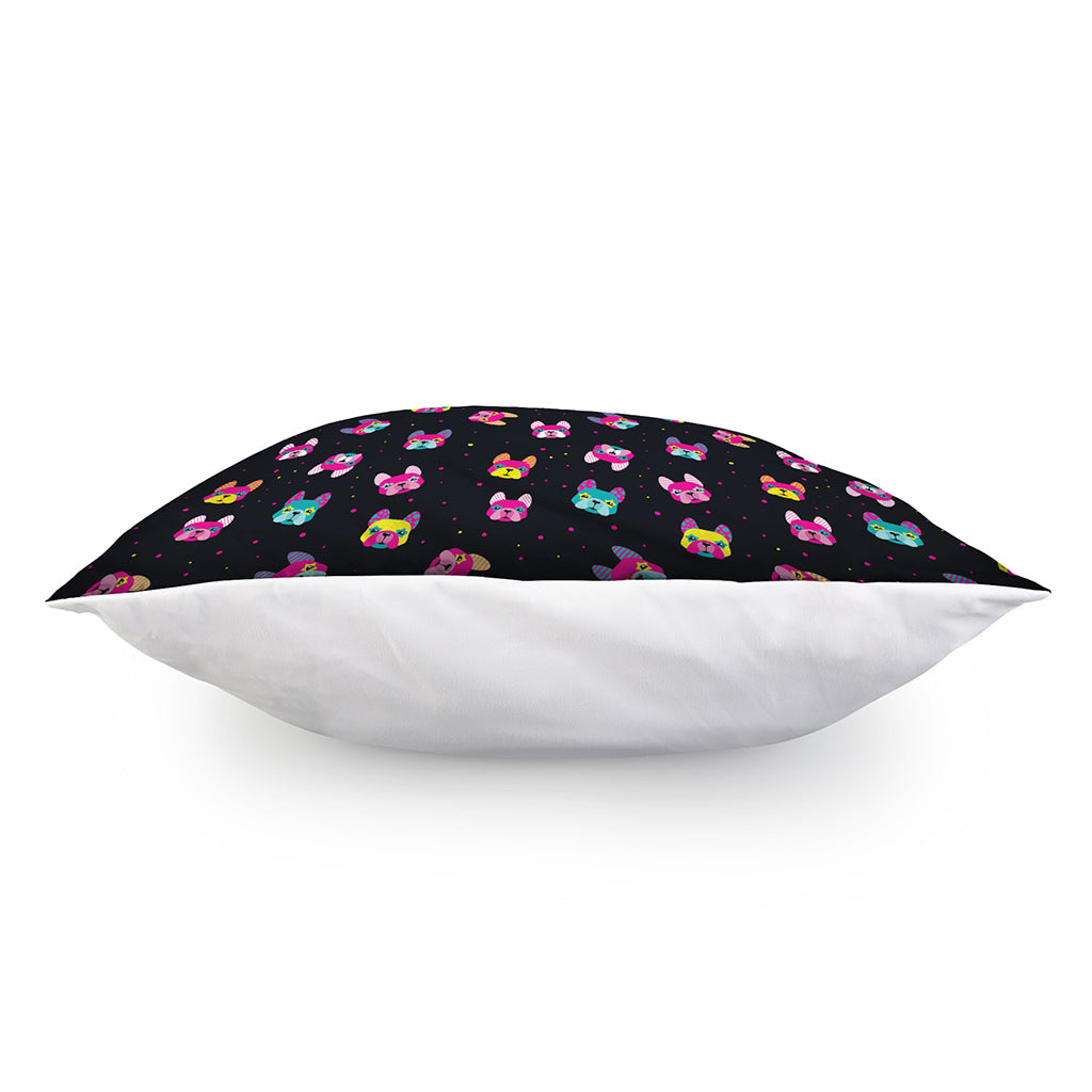 Colorful French Bulldog Print Pillow Cover
