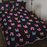 Colorful French Bulldog Print Quilt Bed Set