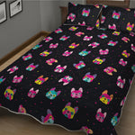 Colorful French Bulldog Print Quilt Bed Set