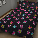 Colorful French Bulldog Print Quilt Bed Set