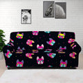 Colorful French Bulldog Print Sofa Cover