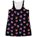 Colorful French Bulldog Print Women's Racerback Tank Top