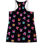Colorful French Bulldog Print Women's Racerback Tank Top