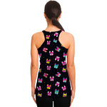 Colorful French Bulldog Print Women's Racerback Tank Top