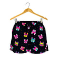 Colorful French Bulldog Print Women's Shorts
