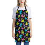 Colorful Frog Pattern Print Apron
