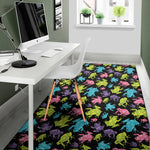 Colorful Frog Pattern Print Area Rug