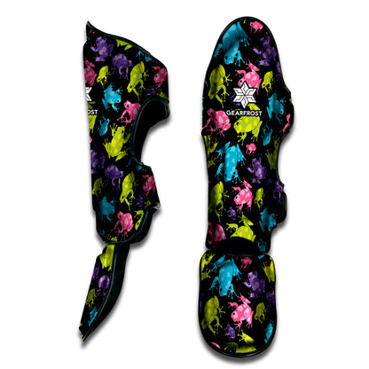 Colorful Frog Pattern Print Muay Thai Shin Guard