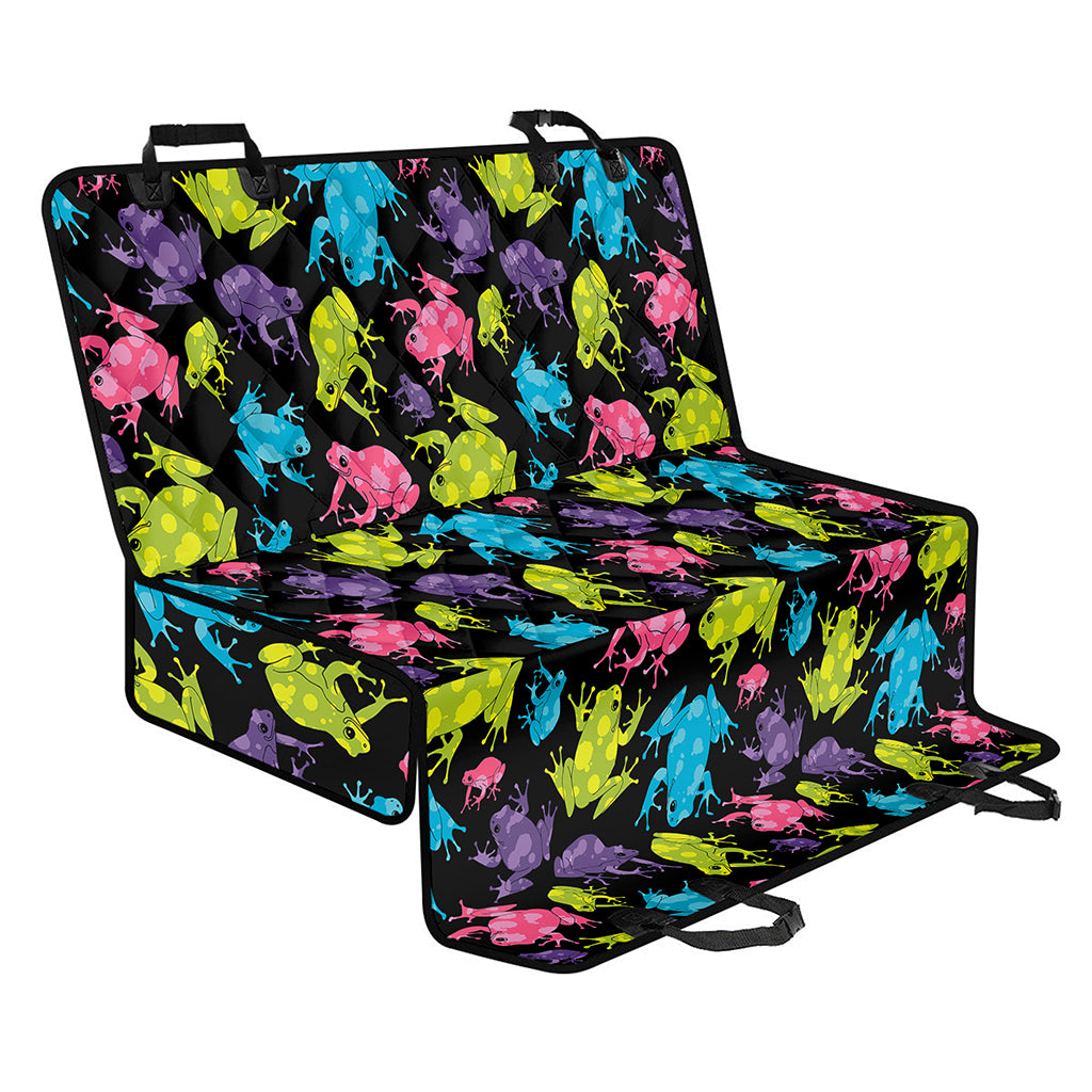Colorful Frog Pattern Print Pet Car Back Seat Cover