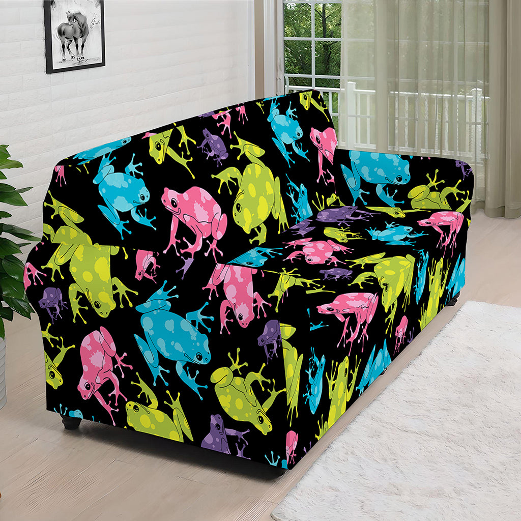Colorful Frog Pattern Print Sofa Cover