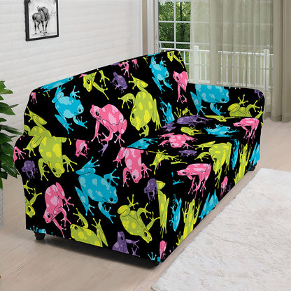 Colorful Frog Pattern Print Sofa Cover