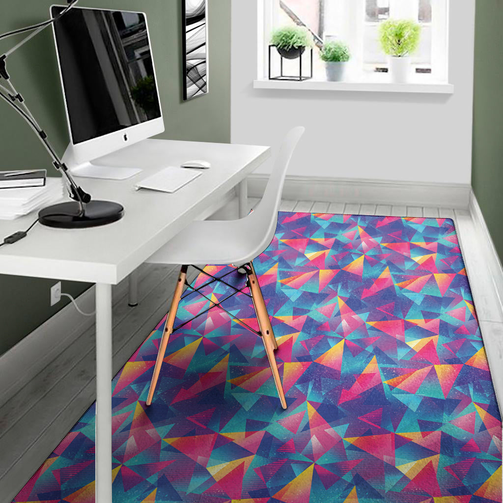Colorful Geometric Mosaic Print Area Rug