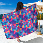 Colorful Geometric Mosaic Print Beach Sarong Wrap