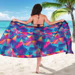 Colorful Geometric Mosaic Print Beach Sarong Wrap