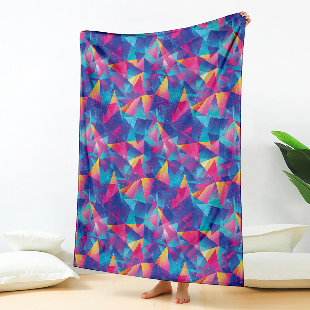 Colorful Geometric Mosaic Print Blanket