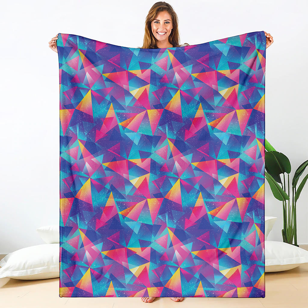 Colorful Geometric Mosaic Print Blanket