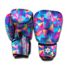 Colorful Geometric Mosaic Print Boxing Gloves