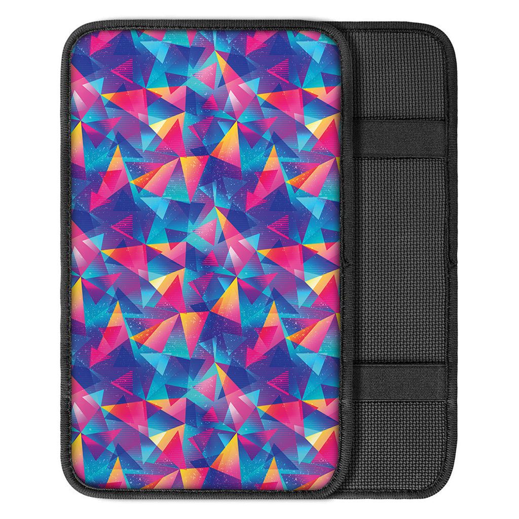 Colorful Geometric Mosaic Print Car Center Console Cover