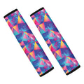 Colorful Geometric Mosaic Print Car Seat Belt Covers