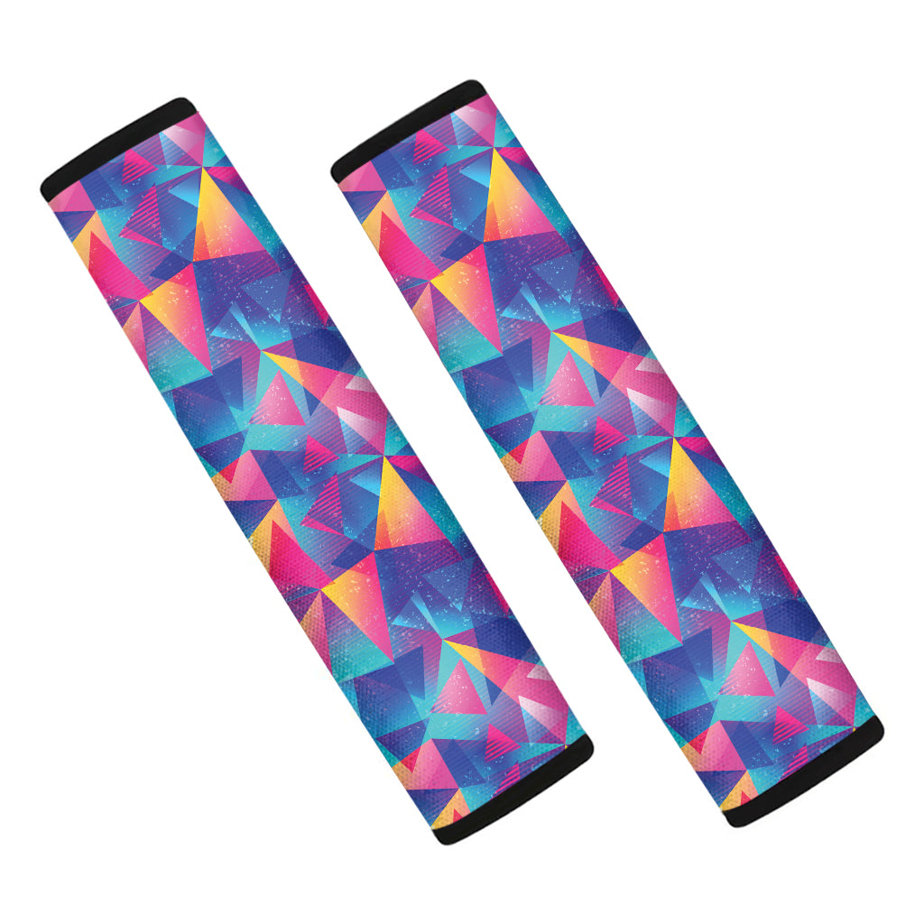 Colorful Geometric Mosaic Print Car Seat Belt Covers