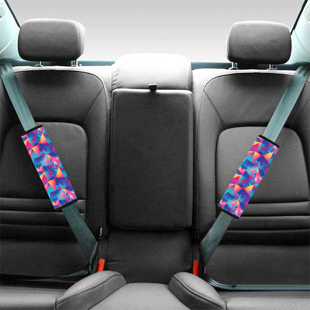 Colorful Geometric Mosaic Print Car Seat Belt Covers