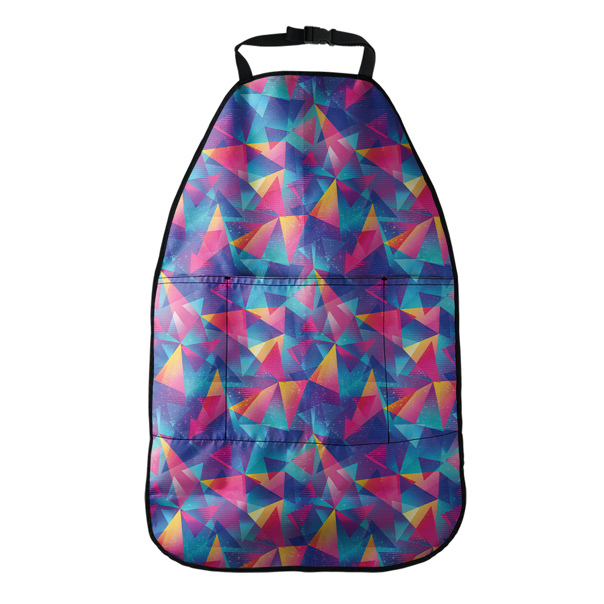 Colorful Geometric Mosaic Print Car Seat Organizers