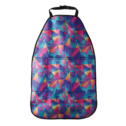 Colorful Geometric Mosaic Print Car Seat Organizers