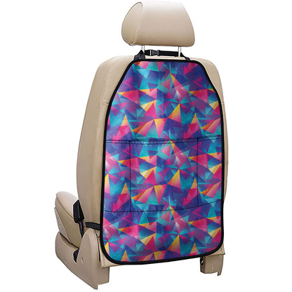 Colorful Geometric Mosaic Print Car Seat Organizers