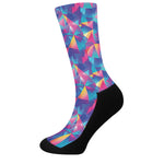 Colorful Geometric Mosaic Print Crew Socks