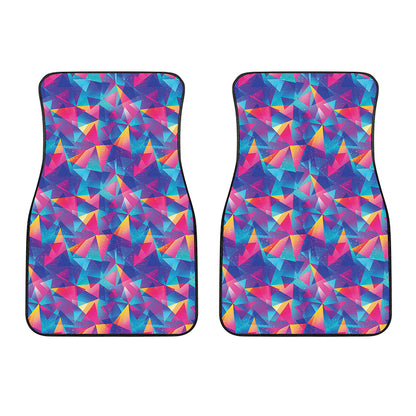 Colorful Geometric Mosaic Print Front Car Floor Mats