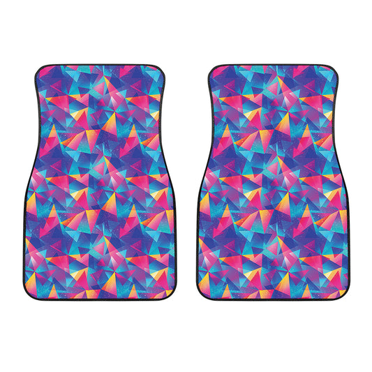 Colorful Geometric Mosaic Print Front Car Floor Mats