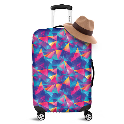 Colorful Geometric Mosaic Print Luggage Cover