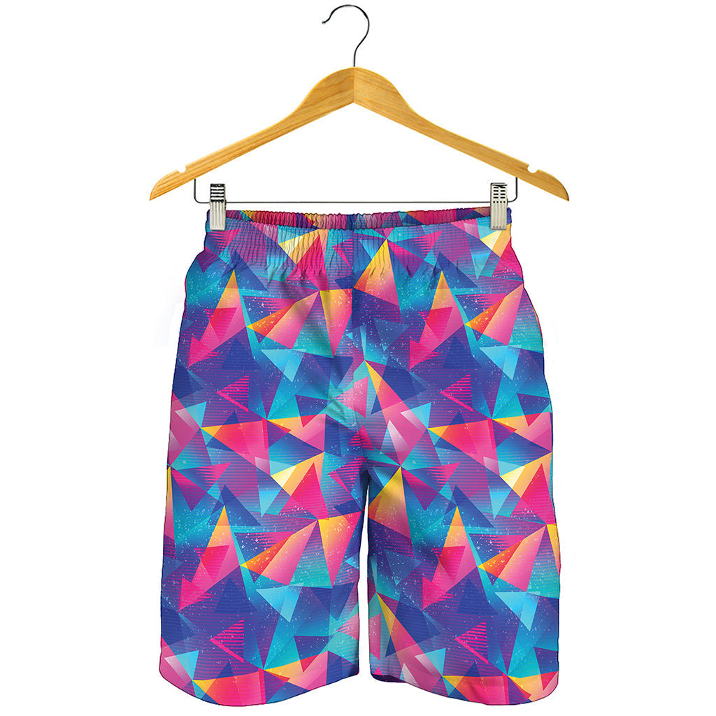 Colorful Geometric Mosaic Print Men's Shorts