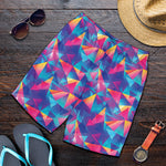 Colorful Geometric Mosaic Print Men's Shorts