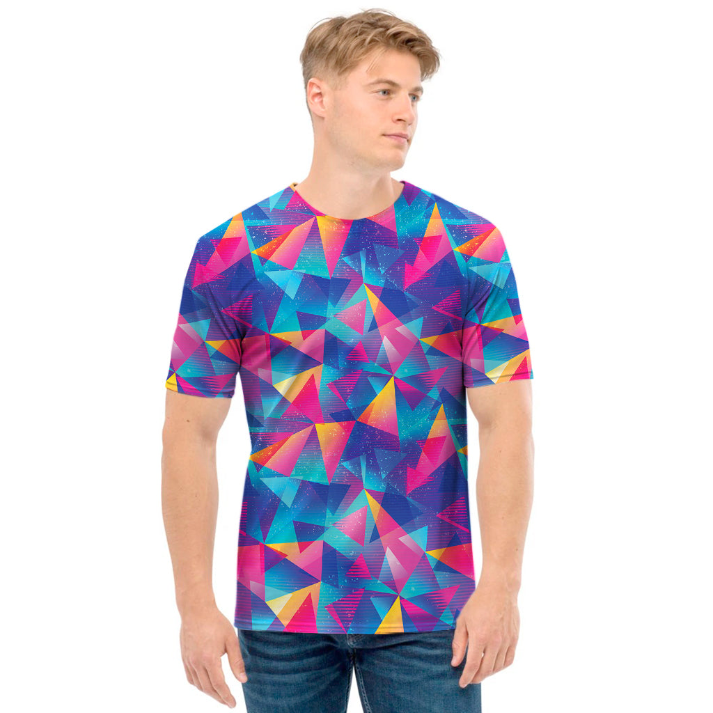 Colorful Geometric Mosaic Print Men's T-Shirt