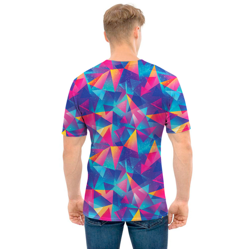Colorful Geometric Mosaic Print Men's T-Shirt