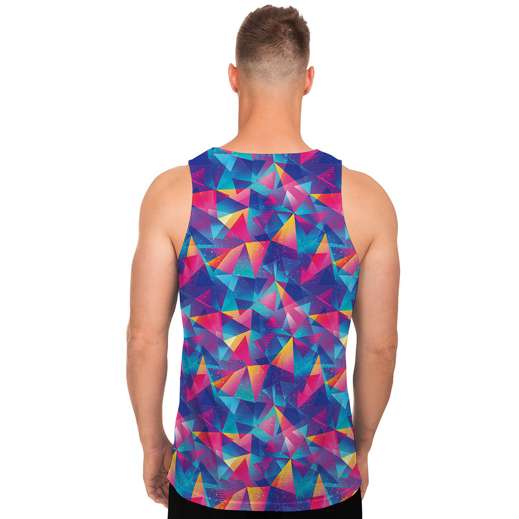 Colorful Geometric Mosaic Print Men's Tank Top