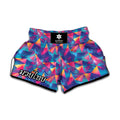 Colorful Geometric Mosaic Print Muay Thai Boxing Shorts