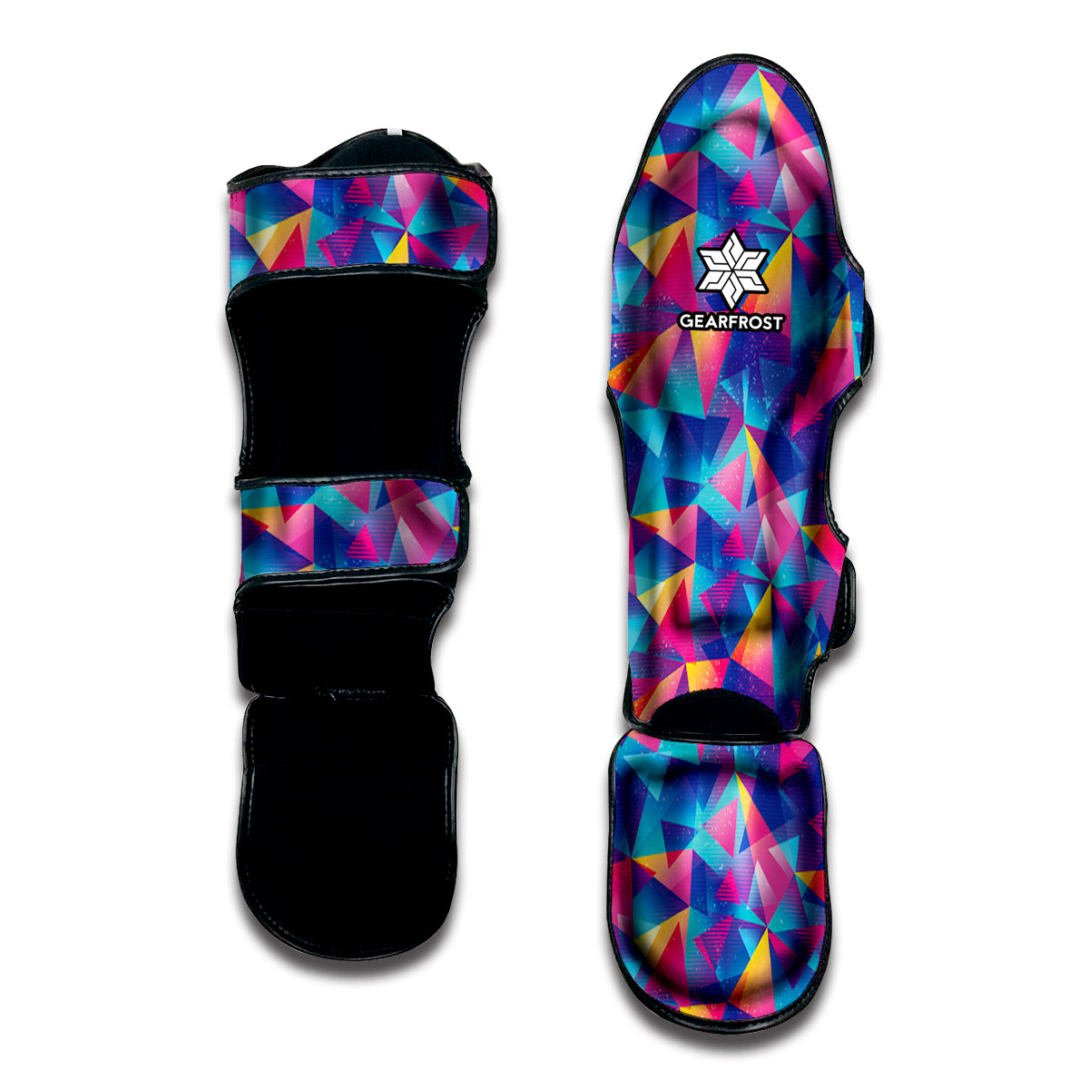 Colorful Geometric Mosaic Print Muay Thai Shin Guard