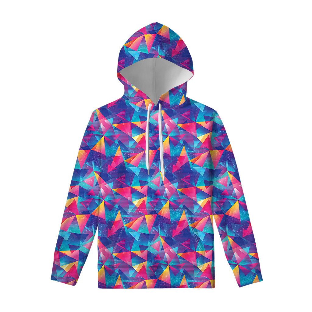Colorful Geometric Mosaic Print Pullover Hoodie