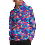Colorful Geometric Mosaic Print Pullover Hoodie