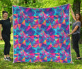 Colorful Geometric Mosaic Print Quilt