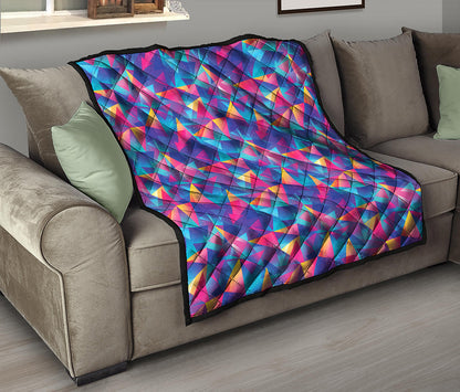 Colorful Geometric Mosaic Print Quilt