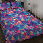 Colorful Geometric Mosaic Print Quilt Bed Set