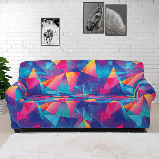 Colorful Geometric Mosaic Print Sofa Cover