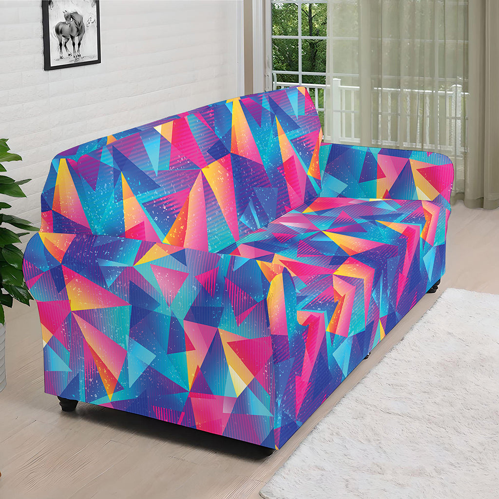 Colorful Geometric Mosaic Print Sofa Cover