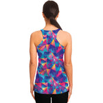 Colorful Geometric Mosaic Print Women's Racerback Tank Top