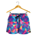 Colorful Geometric Mosaic Print Women's Shorts