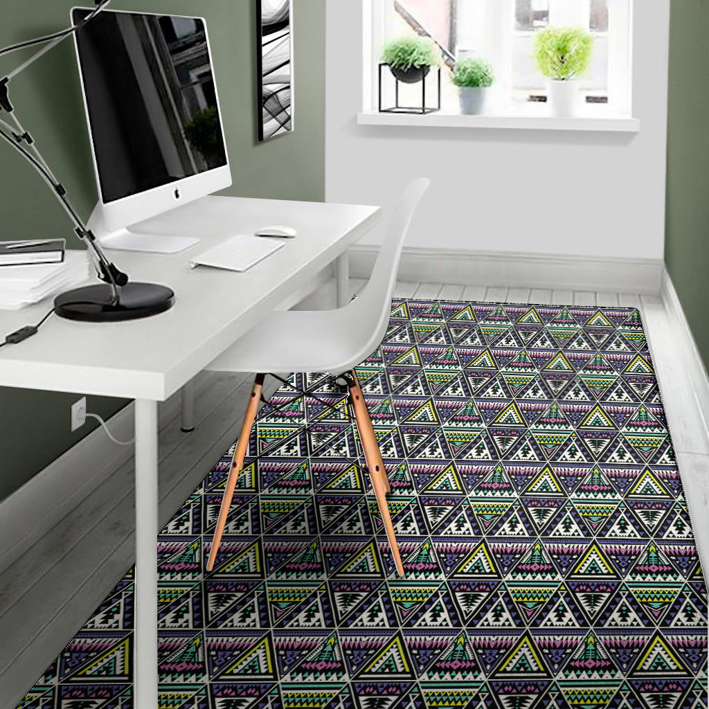 Colorful Geometric Native Navajo Print Area Rug